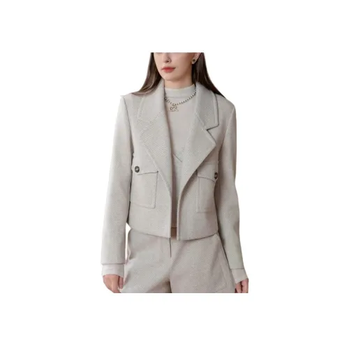 Caroline Cropped Coat Women's Beige