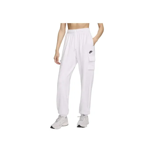Nike Sportswear Club Флис Вязаные Тренировочные Штаны Женские Белые