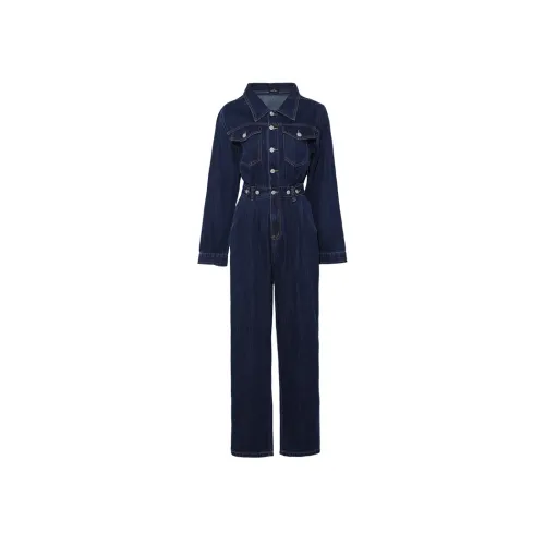 DPLAY Комбинезон Женский Темно-Джинсовый Синий