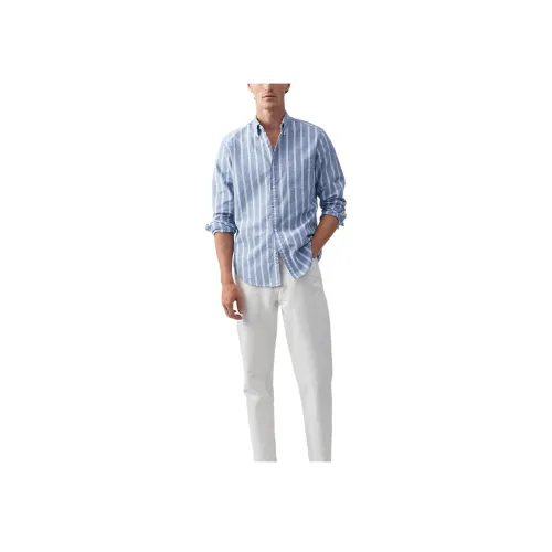 J.Crew Синий с Белым Lettering Мужские Рубашки