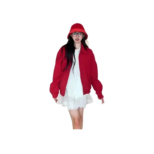 ZCDECO Red Women's Jackets ZCDECO Красный Женские Куртки