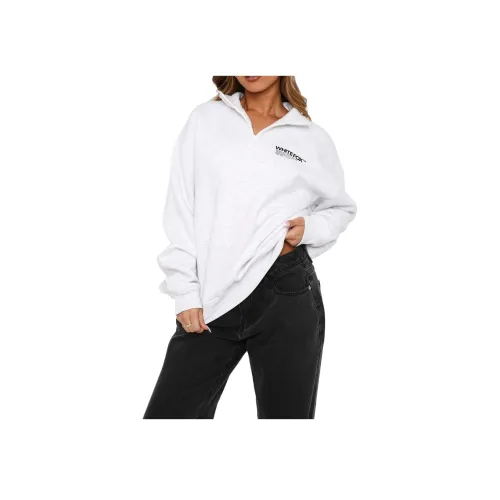 WHITE FOX LIKE NO ONE ELSE Zip Передняя часть Свитер Толстовка Женские