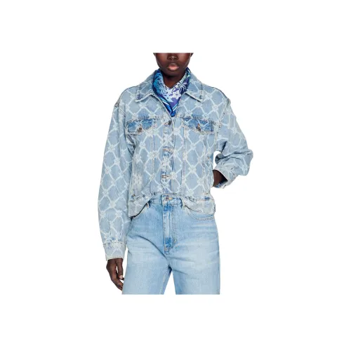 SANDRO Синие Женские Джинсовые Куртки