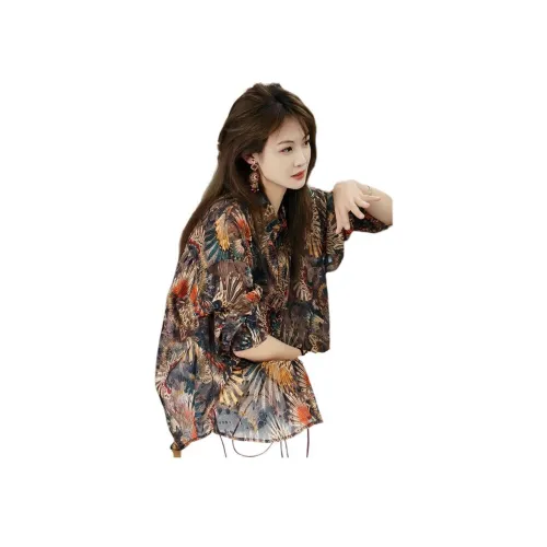 MEIYANG Коричневые Женские Рубашки