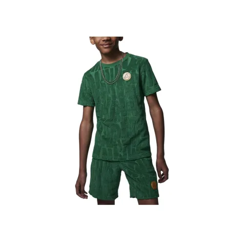 Jordan Fuel Up Cool Down Пуховик Printed Terry T-Shirt T-Shirt Turquoise Baby