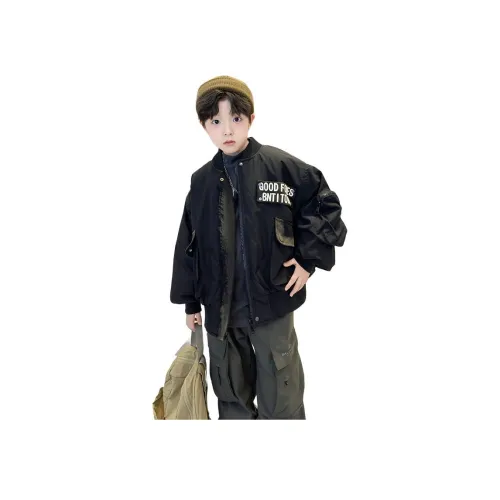 TAOTIANMAO Мальчики Свободный крой Модный Повседневный Спортивный Бейсбольная куртка