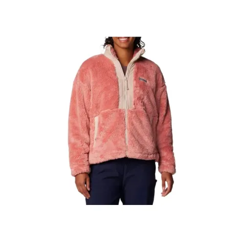 Columbia Boundless Шерпа Полностью застегиваемый бархатный пальто для женщин розовый