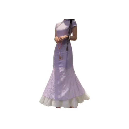 YICHEN Короткое платье с короткими рукавами женское