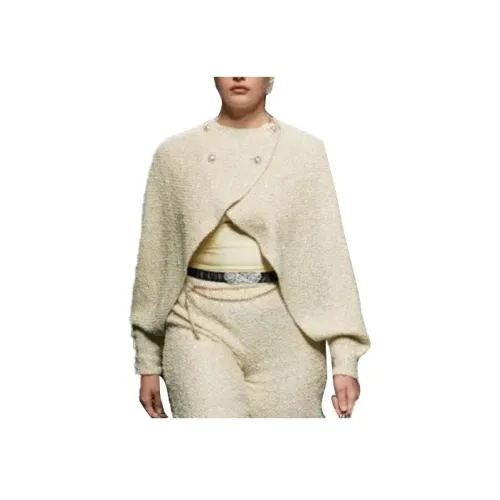 CHANEL Светло-бежевые Женские Куртки
