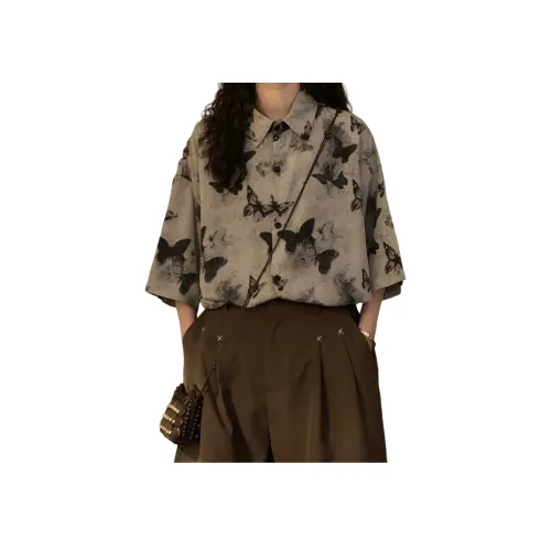 YICHEN Серые Женские Рубашки