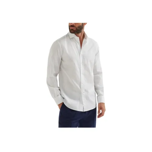 BRUNELLO CUCINELLI Белый Мужской Рубашки