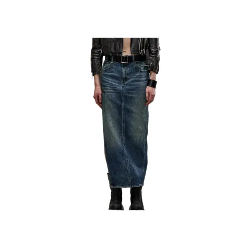 R13 FW24 Повседневный Длинный Юбка Женские Bart Индиго