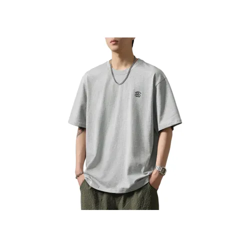 WOOD SOON Короткий рукав эластичный свободный крой универсальный молодежный топ мужской