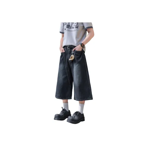 PWUE Черные унисекс джинсовые шорты