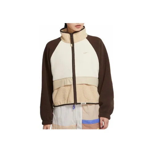 NIKE Просо-желтый Женские Бархатные Куртки