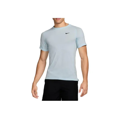 nike Dri Fit Короткий рукав Фитнес Топ Тренировочная одежда Мужская Ледниково-голубой