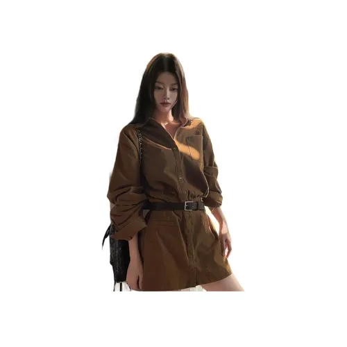 POPO.INFO Длинное платье с длинными рукавами женское