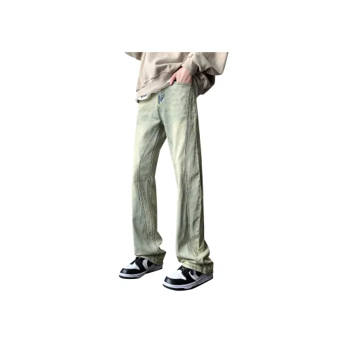 FUTURE MAKER Грязно-желтые унисекс джинсы