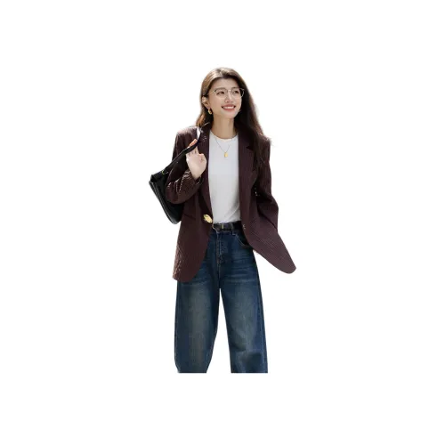 Dme Красный Коричневый Женские Деловые Костюмы