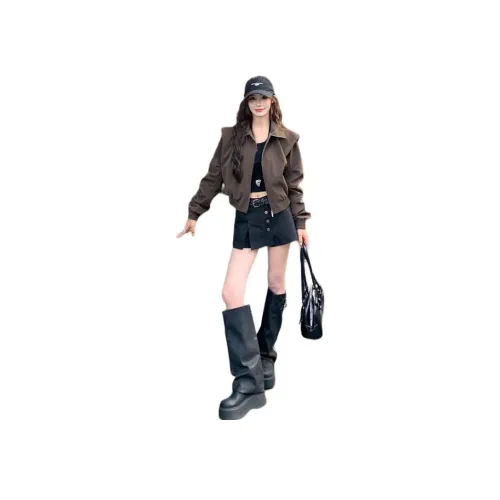 BVODE Кофе Женские Короткие Пальто