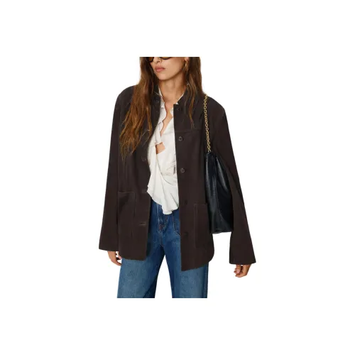 REFORMATION Veda Lincoln Suede Shirt Jacket Куртки Пальто Женские