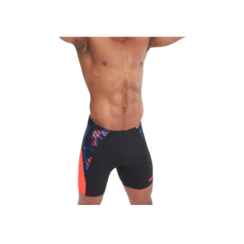 Speedo Tantan MID Jammer Плавательные шорты Мужские Черный Оранжевый