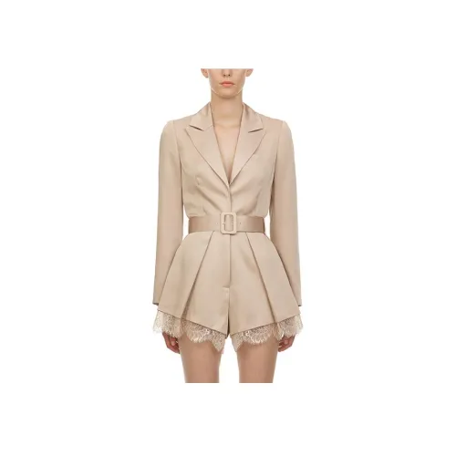 Self Portrait Комбинезон Женский Светлый Верблюжий