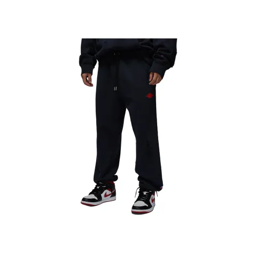 Jordan Air Черный/Парусный Белый Мужские Вязаные Тренировочные Штаны