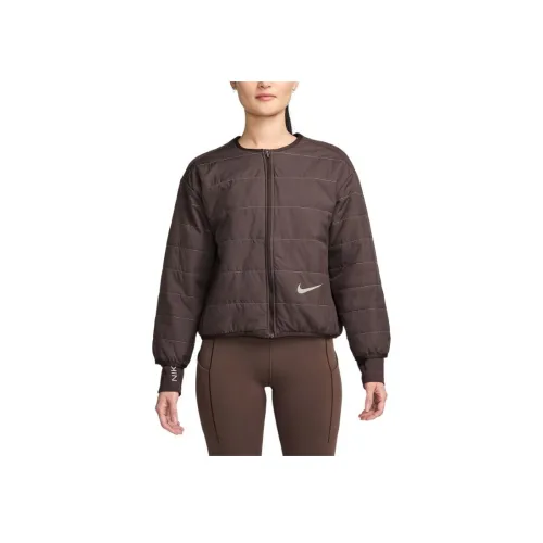 nike Therma Форма Куртки Пальто Женские Велюр Коричневый