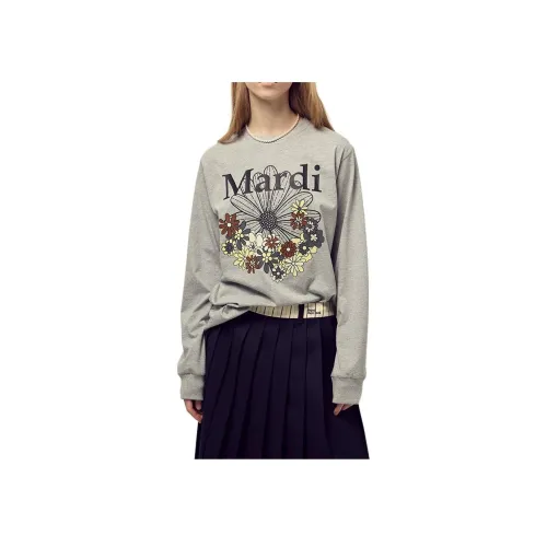 MARDI MERCREDI HUAYUAN Серый Женские T-рубашки