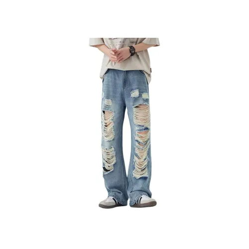 HIPHOPPUNKS Синий Мужской Джинсы