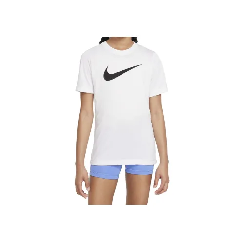 NIKE Белая школьная рубашка с коротким рукавом