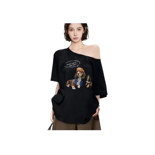 Princess Berdele Женская Летняя Рубашка Loose T Off The Плечо Большой Топ с Полуполым Рукавом Женская