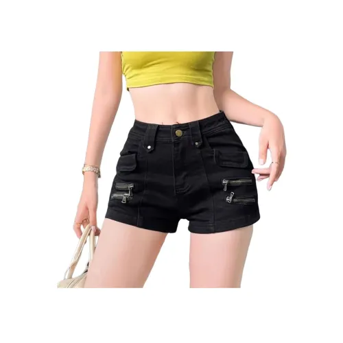 OMOIDAS Черные Женские Джинсовые Шорты