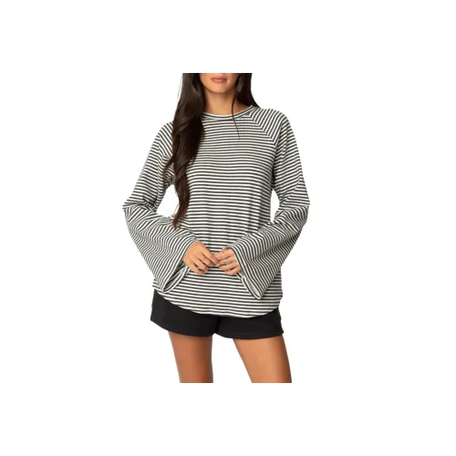 Edikted Серо-белые полосы Женские T-рубашки