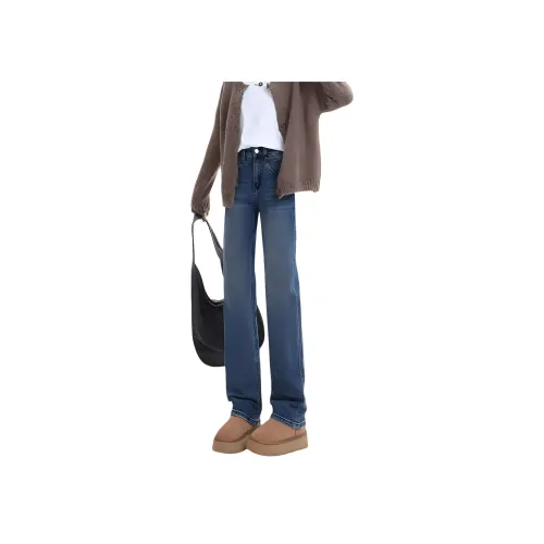 Weixi Джинсы Женские Винтаж Синий