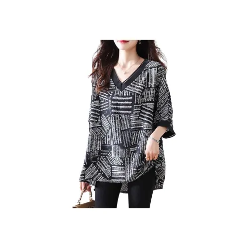 GOSO Черные Женские Шифоновые Рубашки