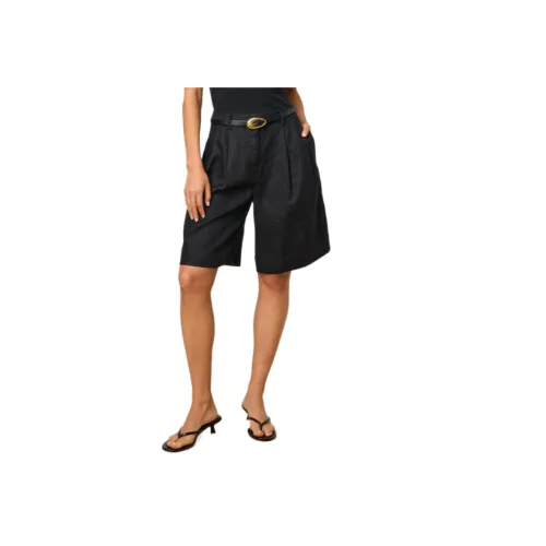 GLASSONS Linen Blend Longline Tailored Short Casual Shorts Women's