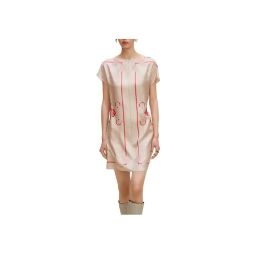HERMES FW25 Короткий рукав Платье Женское