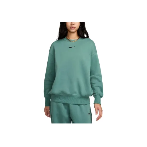nike Женские OVERSIZED Круглый Воротник Свитшот Женские Синий Зеленый