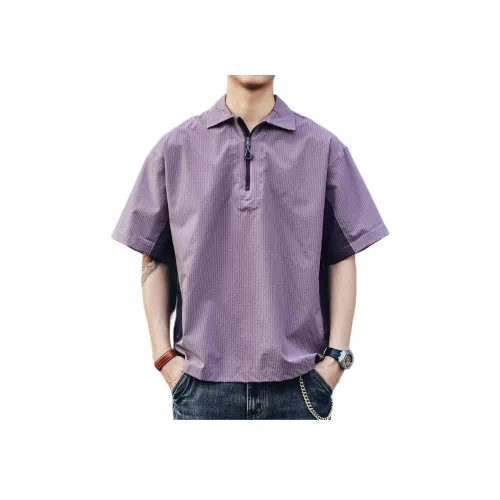GELANLU Фиолетовый Унисекс Поло