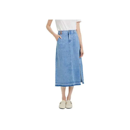 Фрагмент Denim Long Skirt Women's Blue