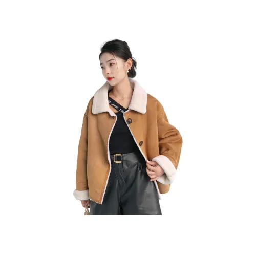 BILISISHANYANG Мех Куртка Женская