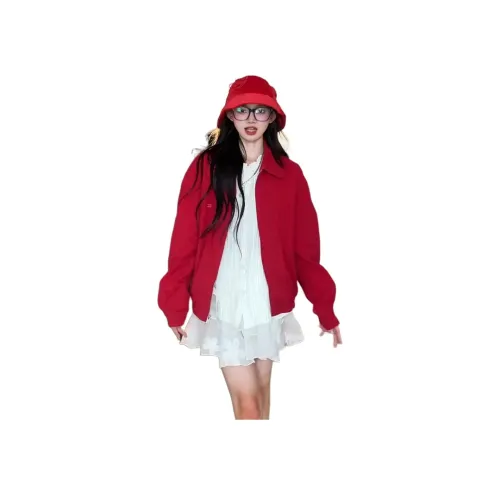 QIAOMONVHAI Красный Женский Куртка