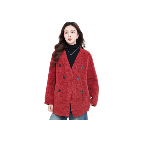 BILISISHANYANG Мех Куртка Женская