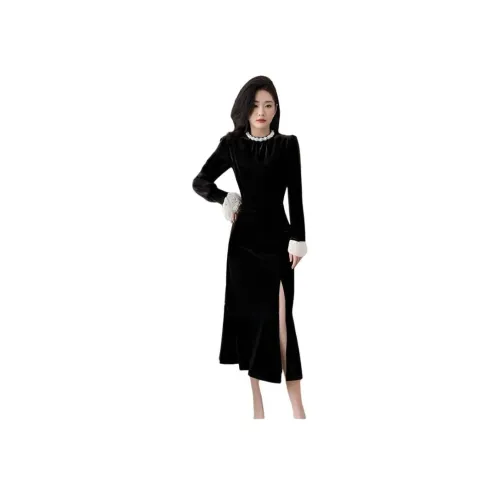 FINDSME GAGA Длинное платье с длинными рукавами женское