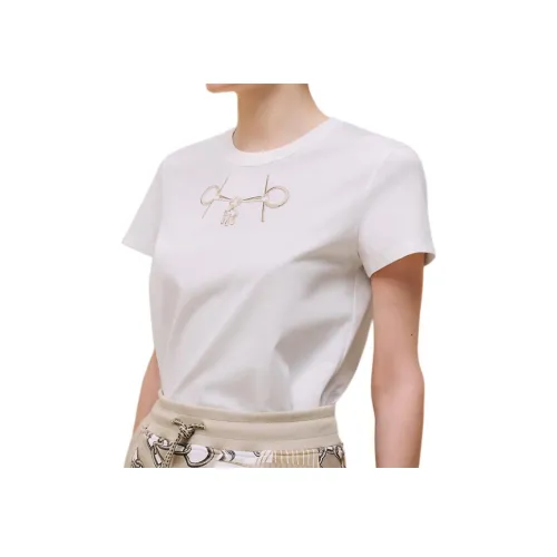 HERMES T-рубашка Женская Серо-белая