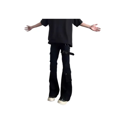 PISYPOX Черные Унисекс Джинсы