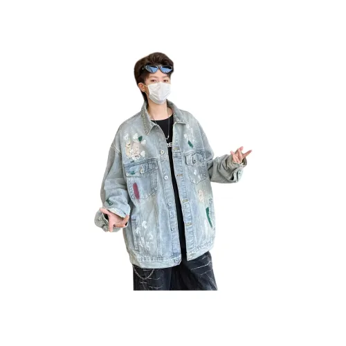 MARTHENAUT Синий Краска Аэрозольная Покраска Унисекс Джинсовые Куртки