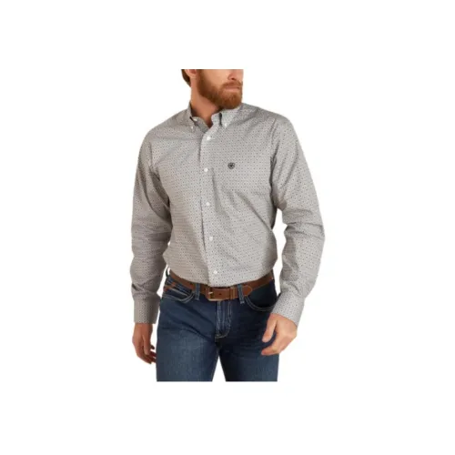 ARIAT Серые Мужские Рубашки